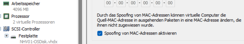 Voraussetzungen Nested Virtualization